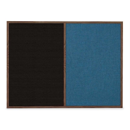 United Visual Products Slim Style Indoor Enclosed Radius Corkbo UVRDS48SB-BLACK-PUMICE